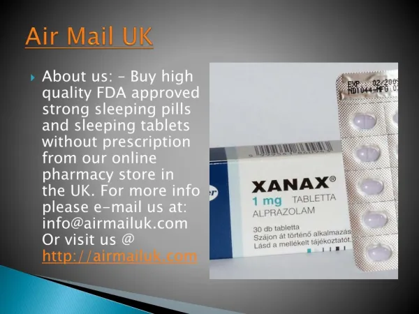 Buy online high quality FDA approved strong sleeping tablets
