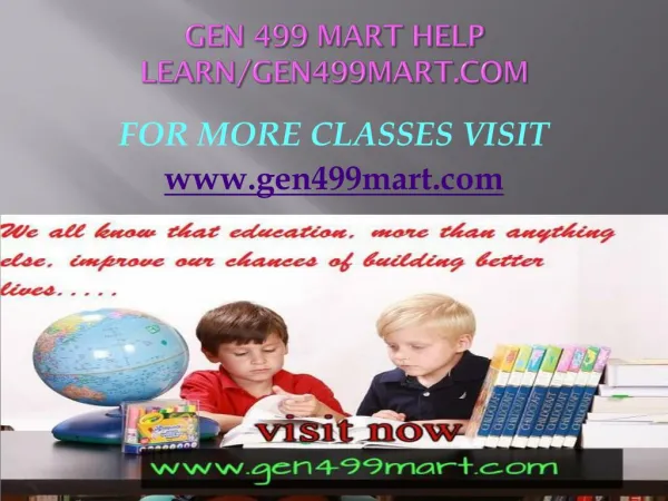 GEN 499 MART help Learn/gen499mart.com
