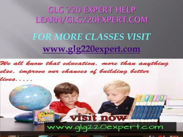 GLG 220 EXPERT help Learn/glg220expert.com