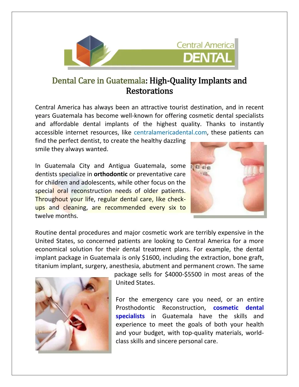 dental care in guatemala dental care in guatemala