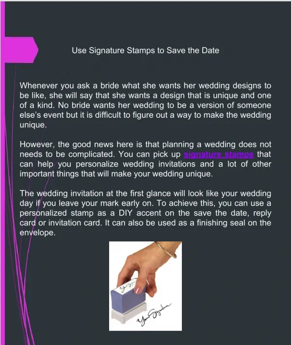 Are you looking for Signature Stamp