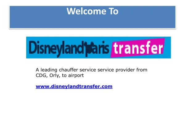 Disneyland Paris Transfers