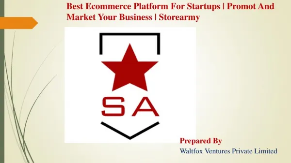 Best Ecommerce Platform For Startups | Marketing Your Product Online