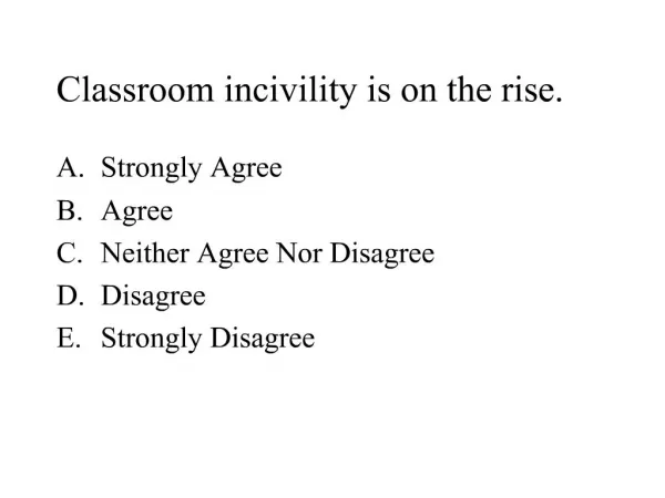 Classroom incivility is on the rise.