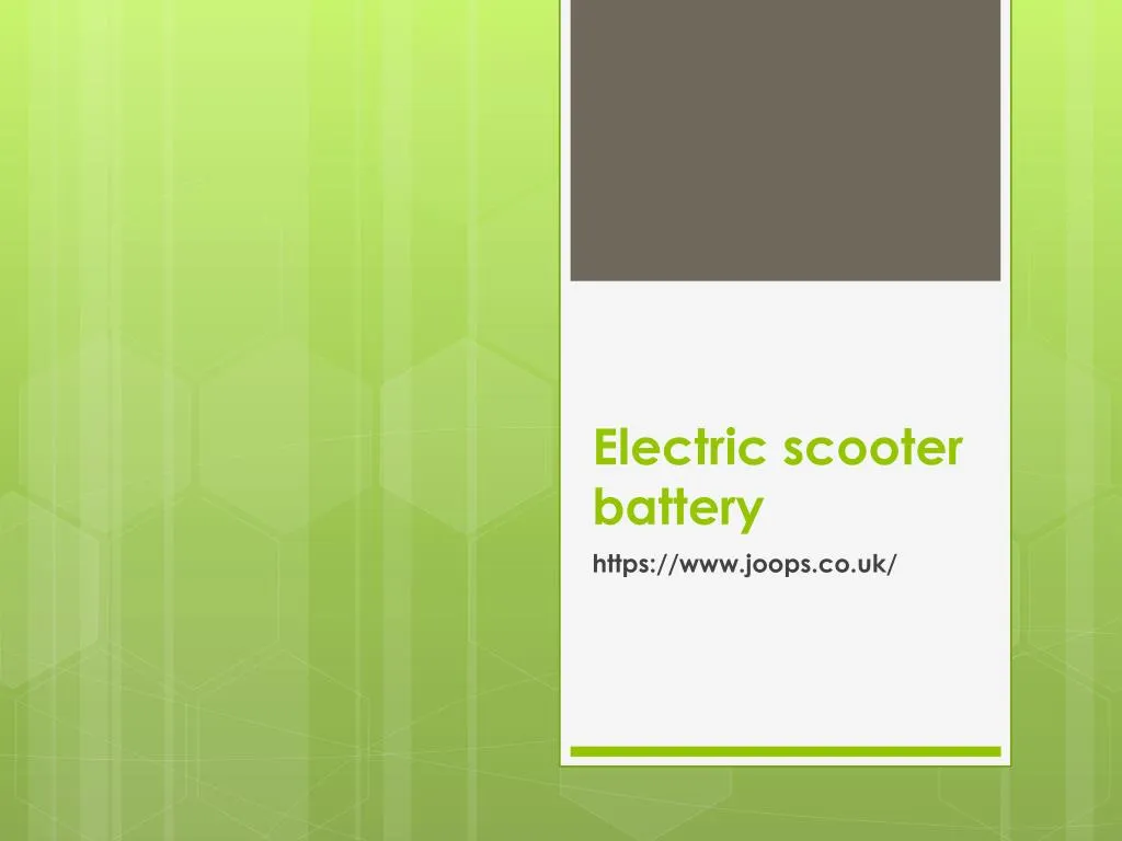 electric scooter battery