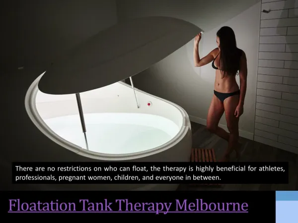 Floatation Tank Therapy Melbourne