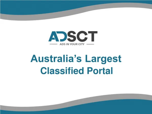 ADSCT Free Classified in Australia
