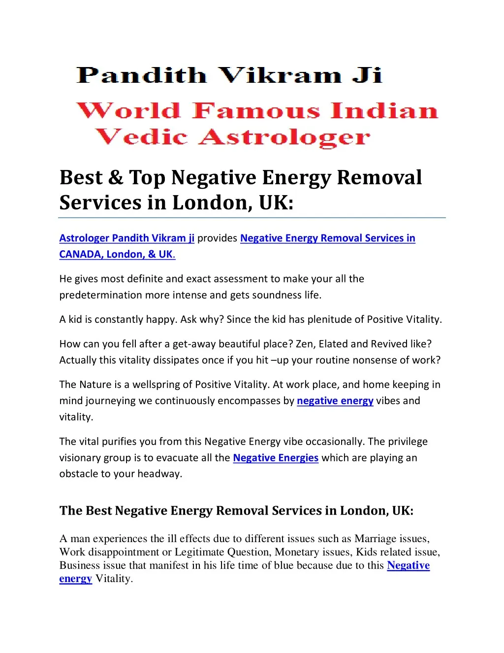 best top negative energy removal services