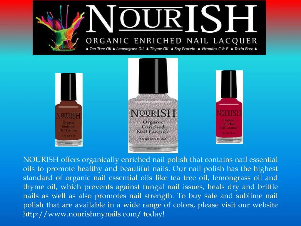 nourish offers organically enriched nail polish