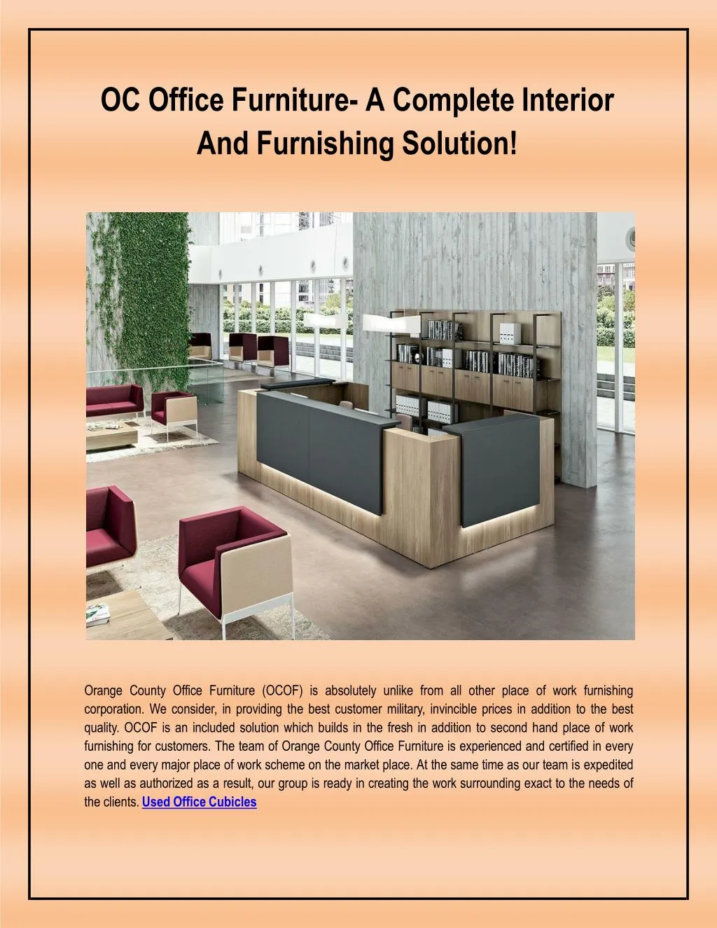 oc office furniture a complete interior and furnishing solution