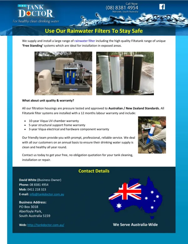 Use Our Rainwater Filters To Stay Safe