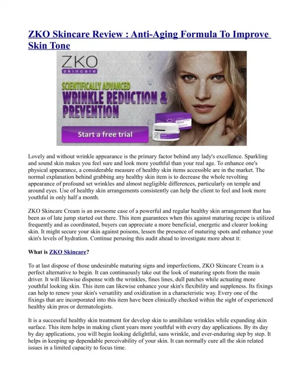 ZKO Skincare Review : Anti-Aging Formula To Improve Skin Tone