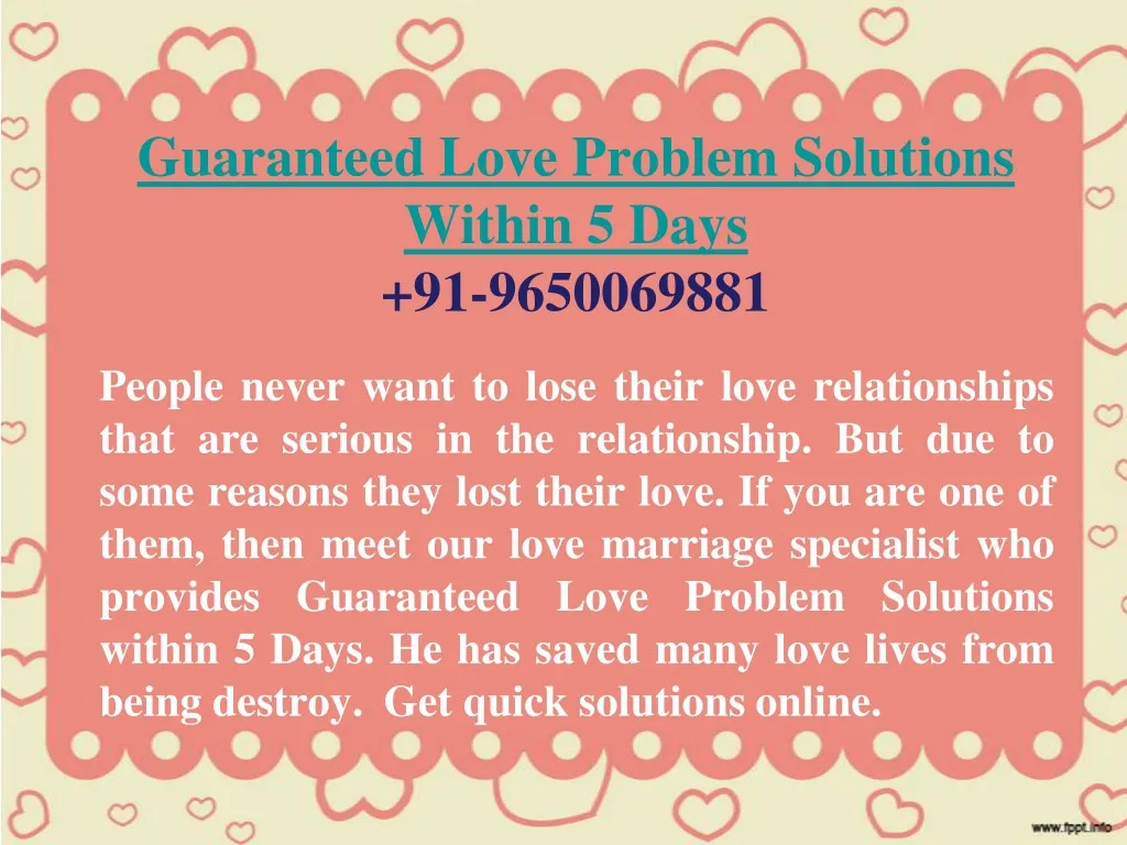 guaranteed love problem solutions within 5 days