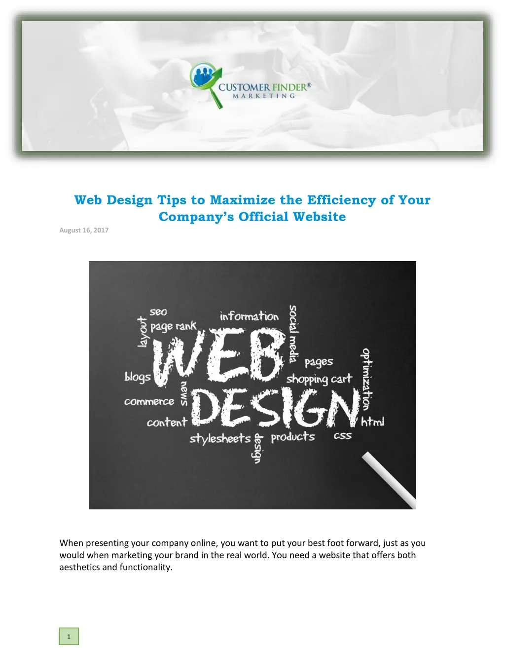 web design tips to maximize the efficiency