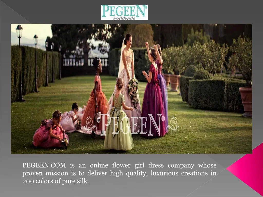pegeen com is an online flower girl dress company