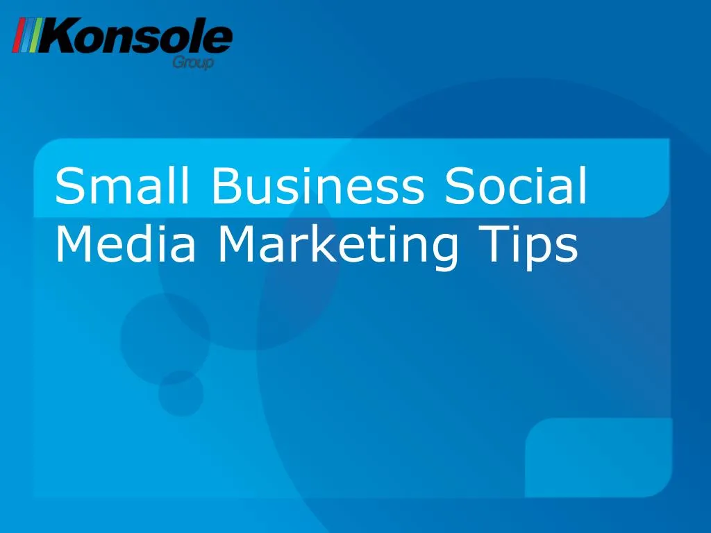 small business social media marketing tips