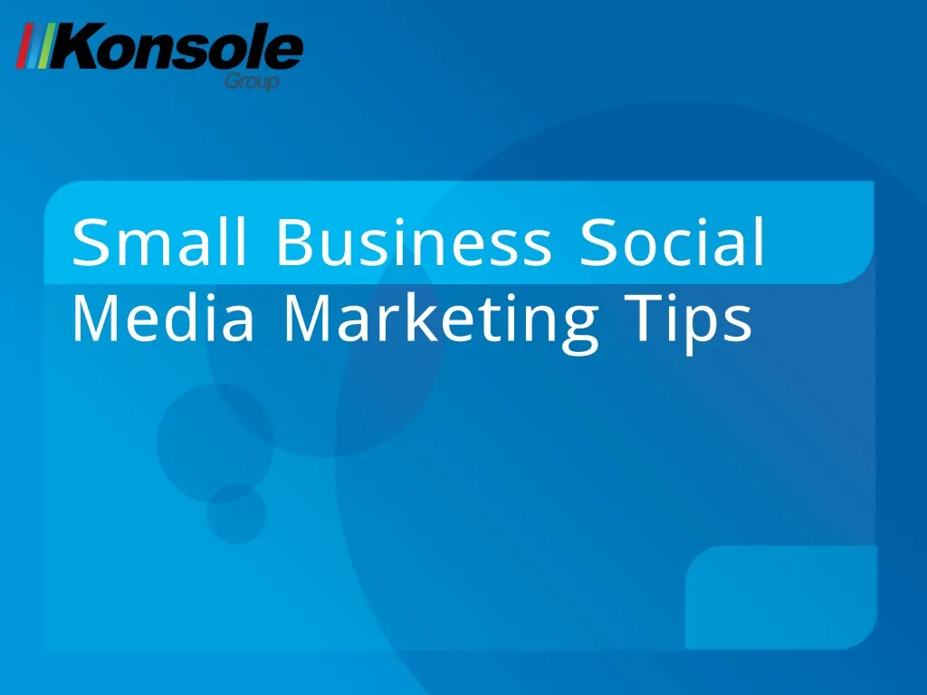 small business social media marketing tips