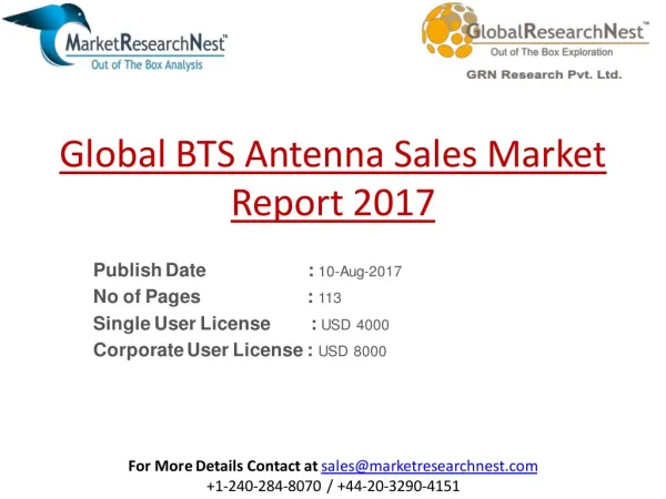 Global BTS Antenna Sales Market Report 2017