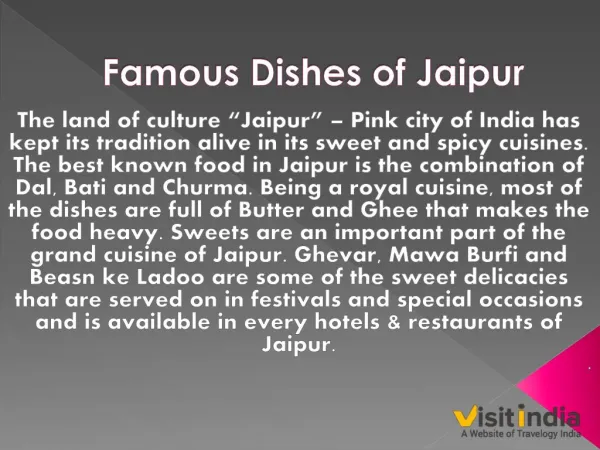 Famous Local dishes of Jaipur