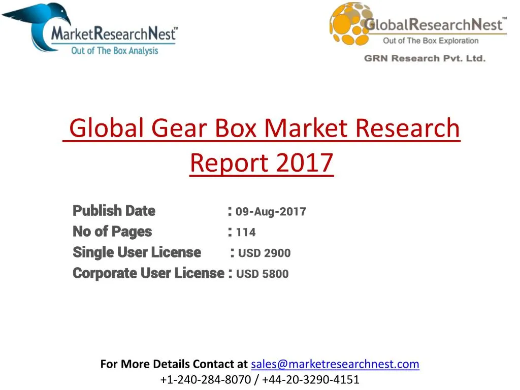 global gear box market research report 2017