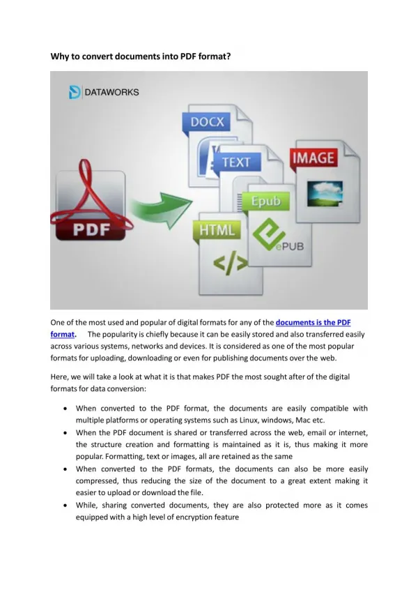 Why to convert documents into PDF format