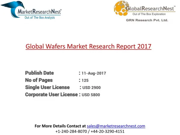 2017 to 2022 Global Wafers Market Research Analysis Report