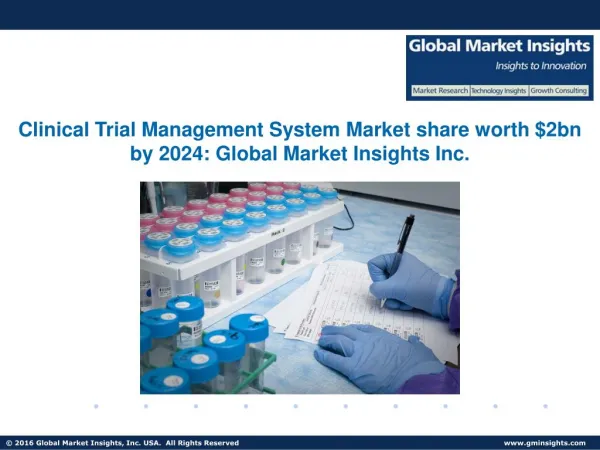 Clinical Trial Management System Market share valued $2.4bn by 2024