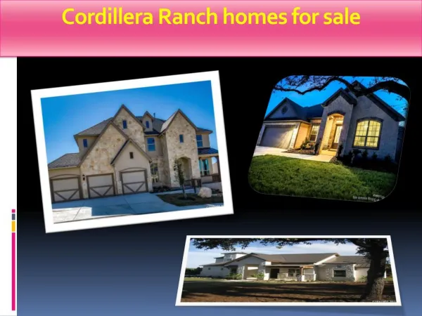 cordillera ranch homes for sale