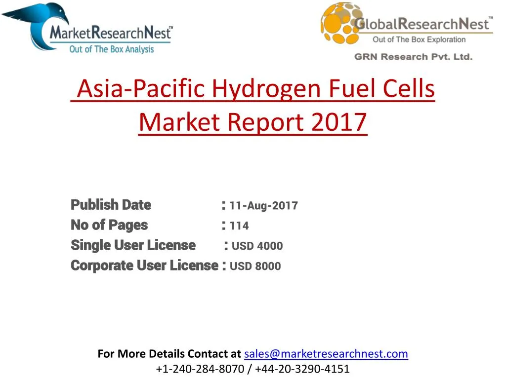 asia pacific hydrogen fuel cells market report 2017