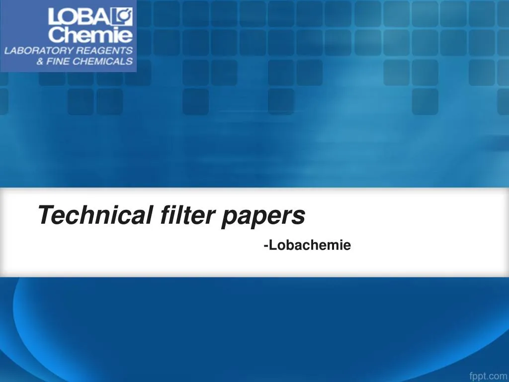 technical filter papers