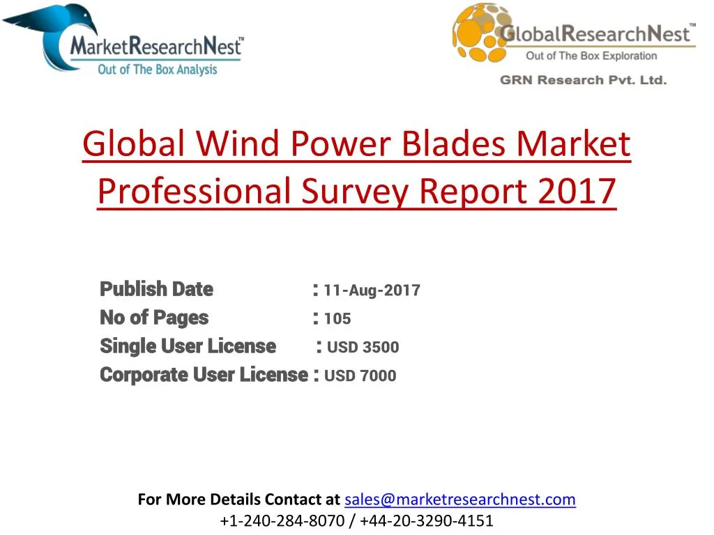 global wind power blades market professional survey report 2017