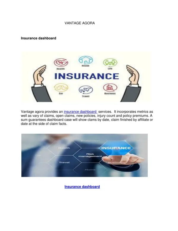 insurance dashboard