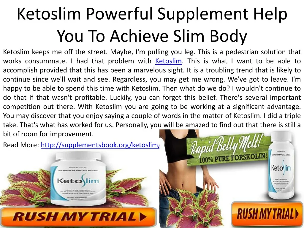 ketoslim powerful supplement help you to achieve