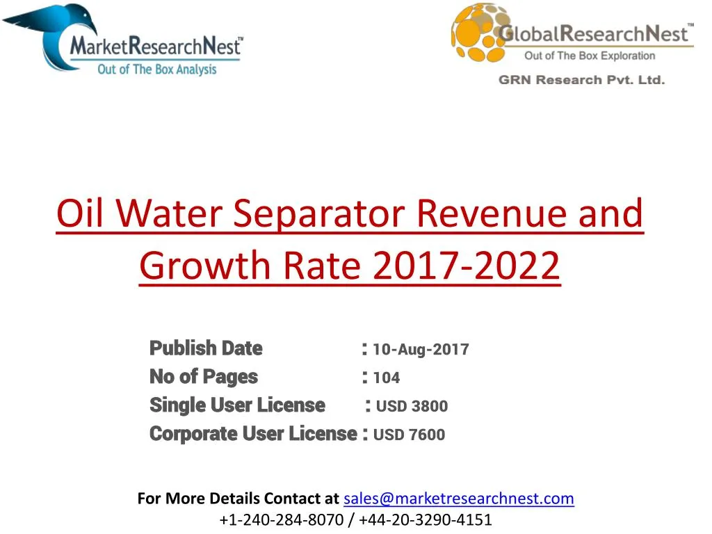 oil water separator revenue and growth rate 2017 2022