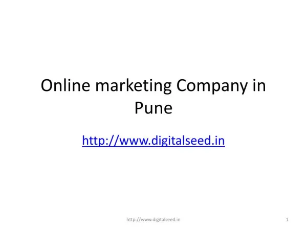 Digitalseed India is Internet marketing Company, Agency in Pune | Online Marketing Services Provider