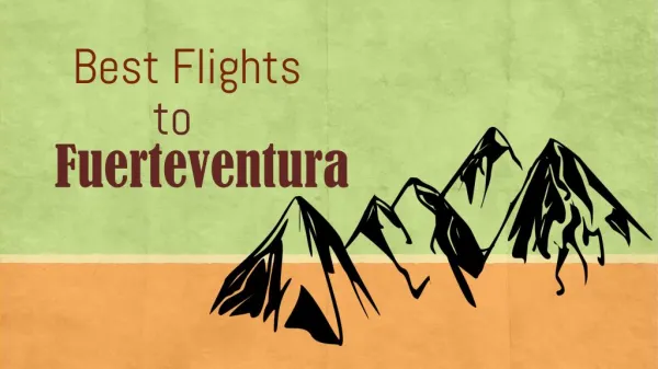 Best Flights to Fuerteventura