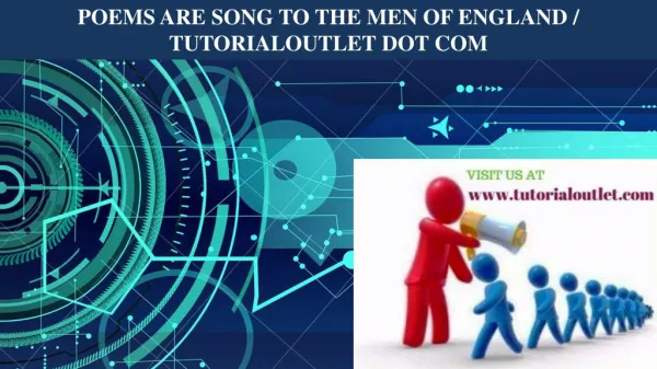 POEMS ARE SONG TO THE MEN OF ENGLAND / TUTORIALOUTLET DOT COM