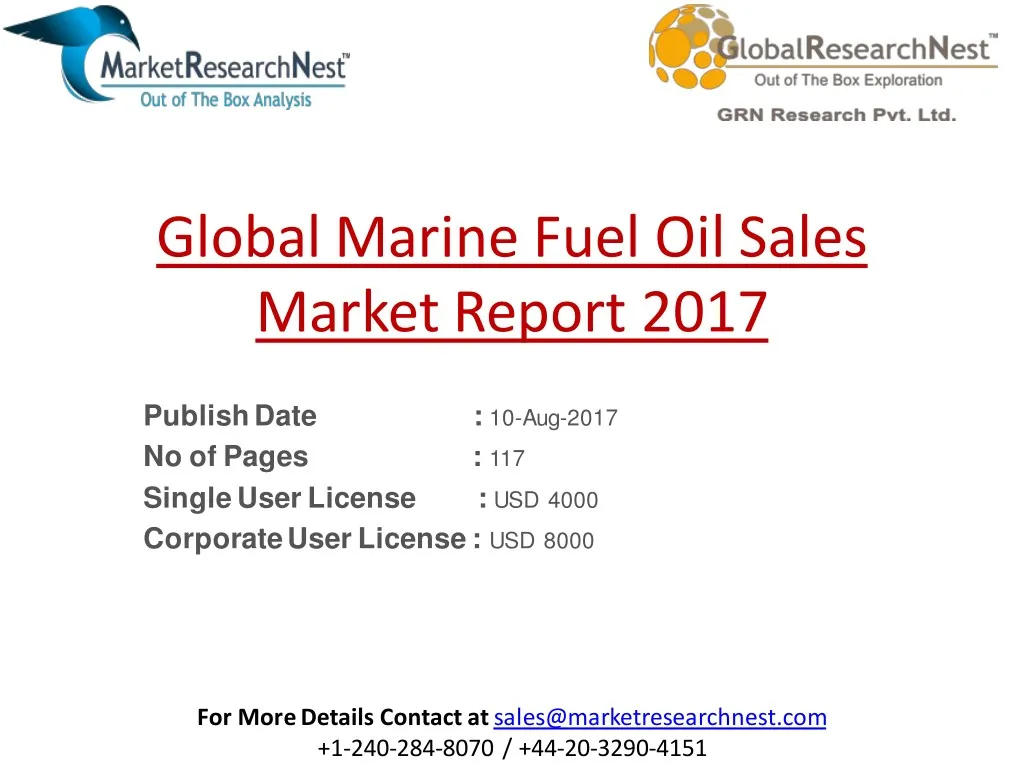 global marine fuel oil sales market report 2017