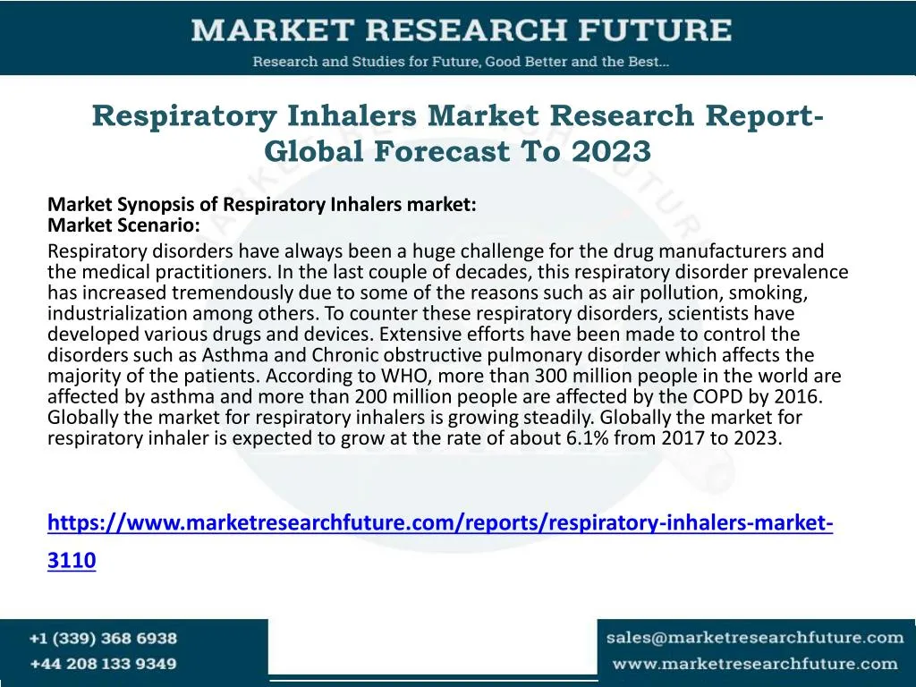 respiratory inhalers market research report global forecast to 2023