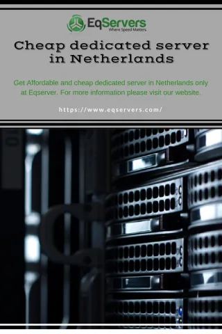 Cheap Dedicated Server in Netherlands - slide 1