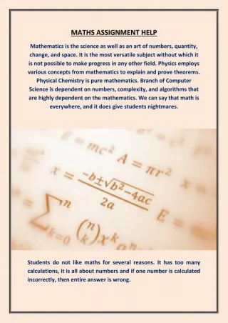 introduction of maths assignment