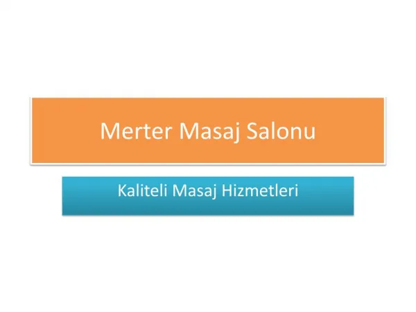 merter masaj salonu
