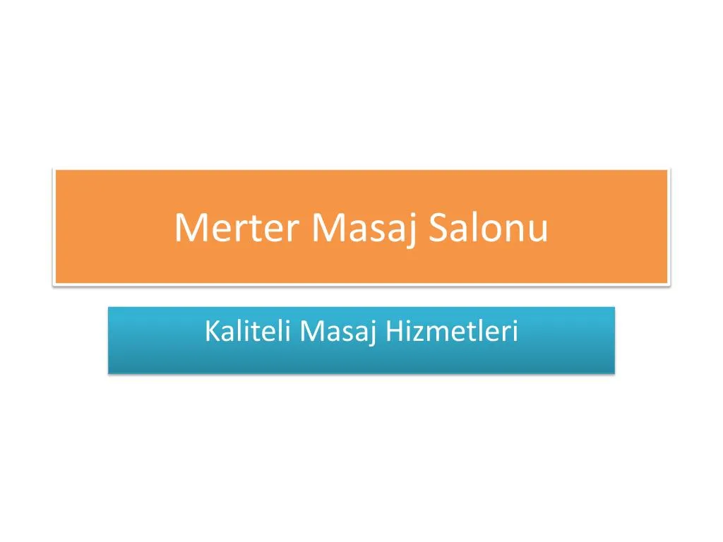 merter masaj salonu