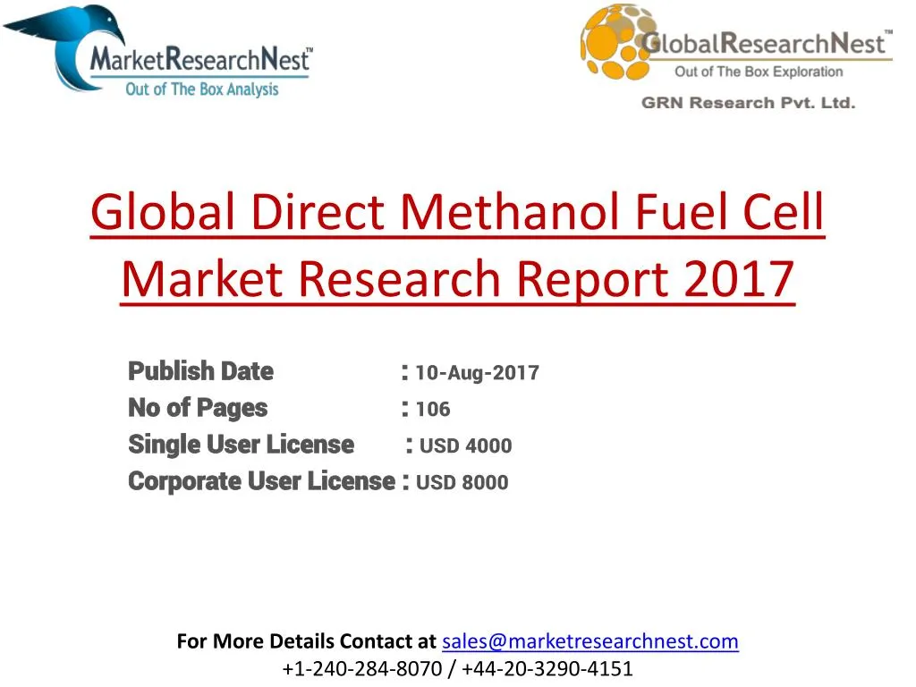 global direct methanol fuel cell market research report 2017
