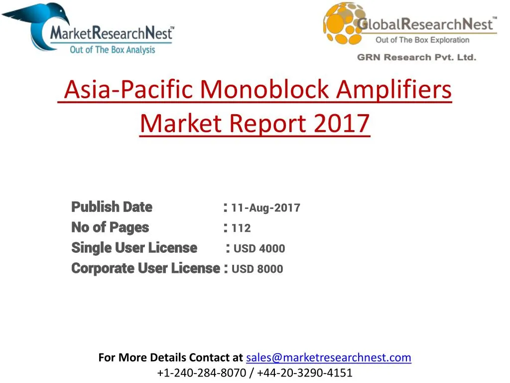asia pacific monoblock amplifiers market report 2017