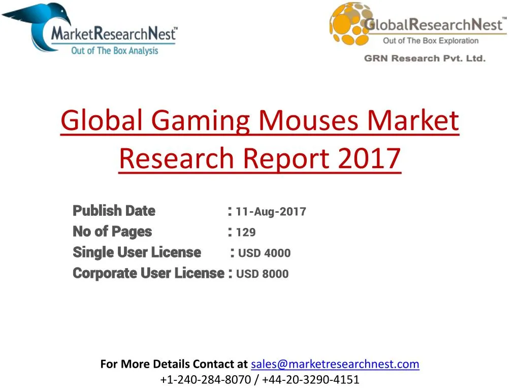 global gaming mouses market research report 2017