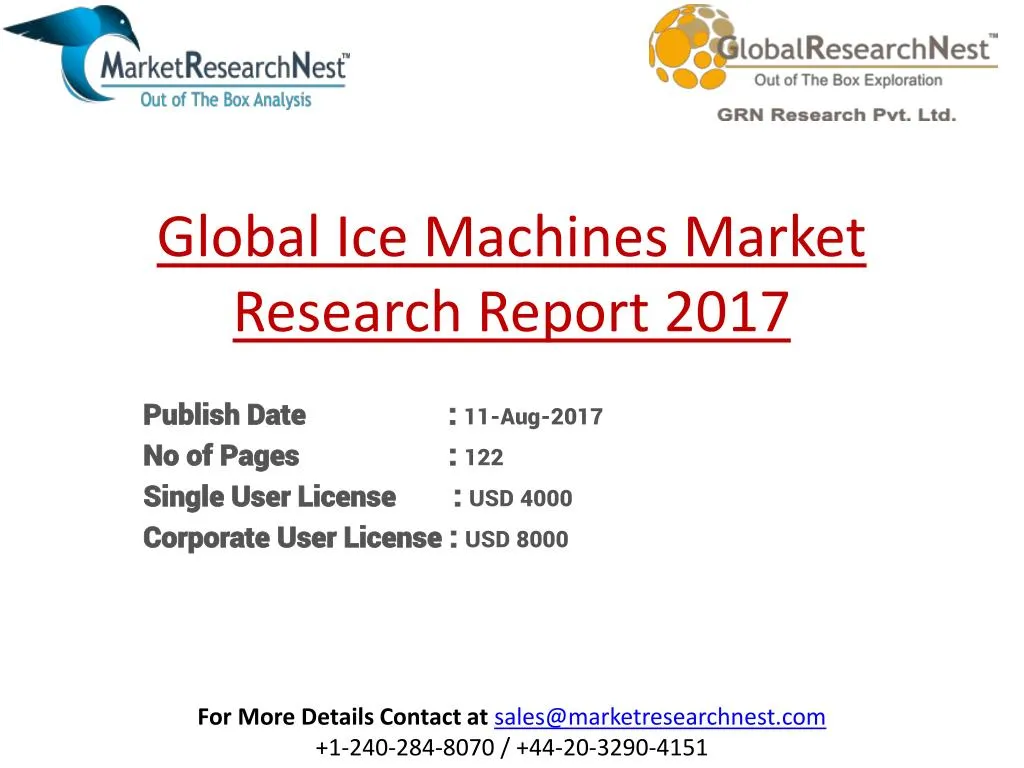 global ice machines market research report 2017