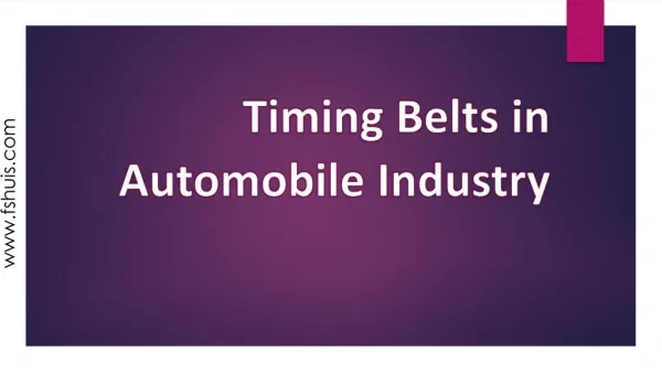 Timing Belts in Automobile Industry