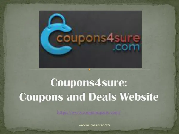 Coupons4sure: Coupons and Deals Website