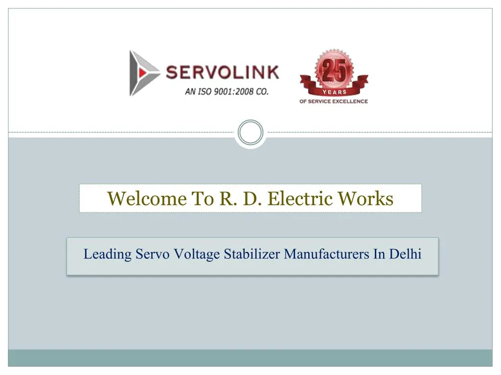 welcome to r d electric works